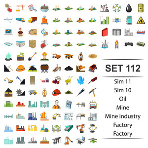 網(wǎng)頁(yè)設(shè)計(jì),編碼,響應(yīng)應(yīng)用程序開發(fā),更平面的圖標(biāo),設(shè)置矢量插圖