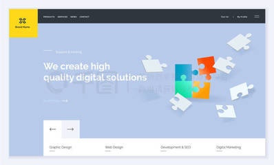 網(wǎng)站模板設(shè)計(jì)。現(xiàn)代矢量插圖的網(wǎng)頁設(shè)計(jì)概念為網(wǎng)站和移動(dòng)網(wǎng)站的開發(fā)。易于編輯和自定義